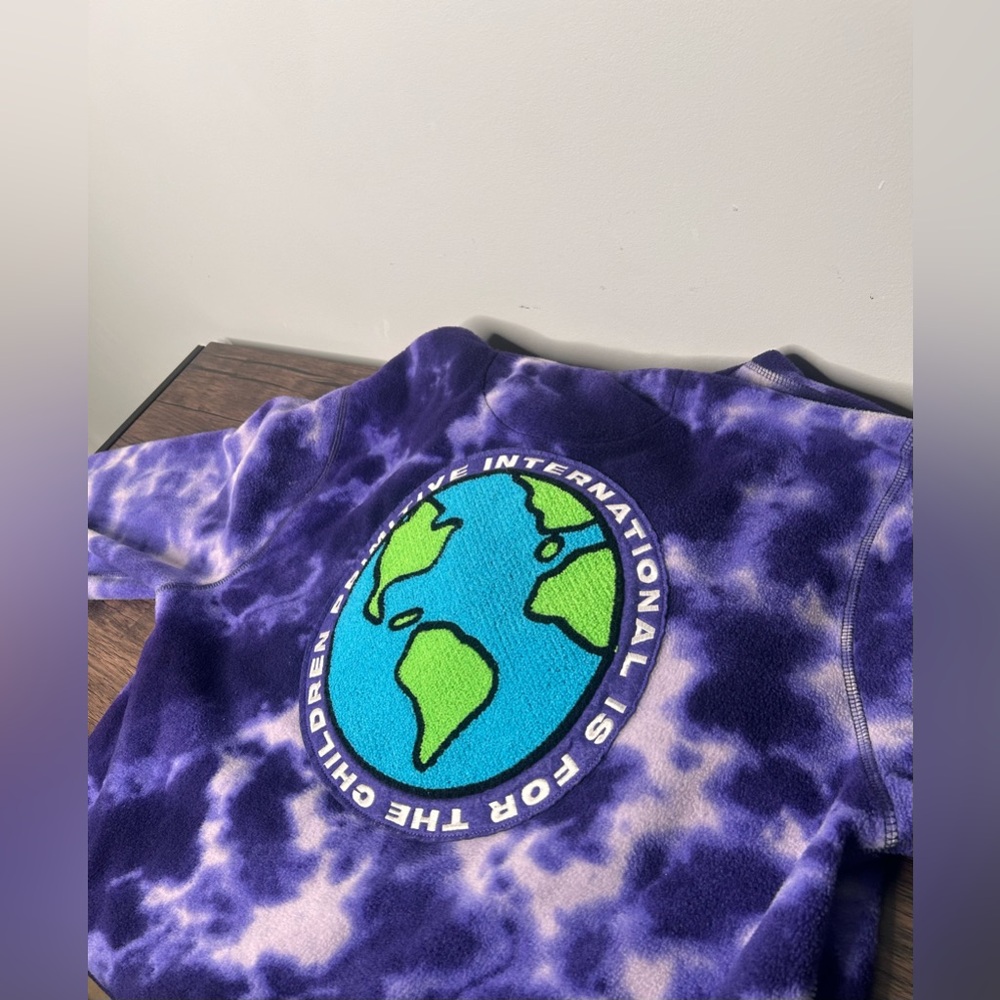 Primitive Skateboarding Hoodie Size Large Purple Graphic Design